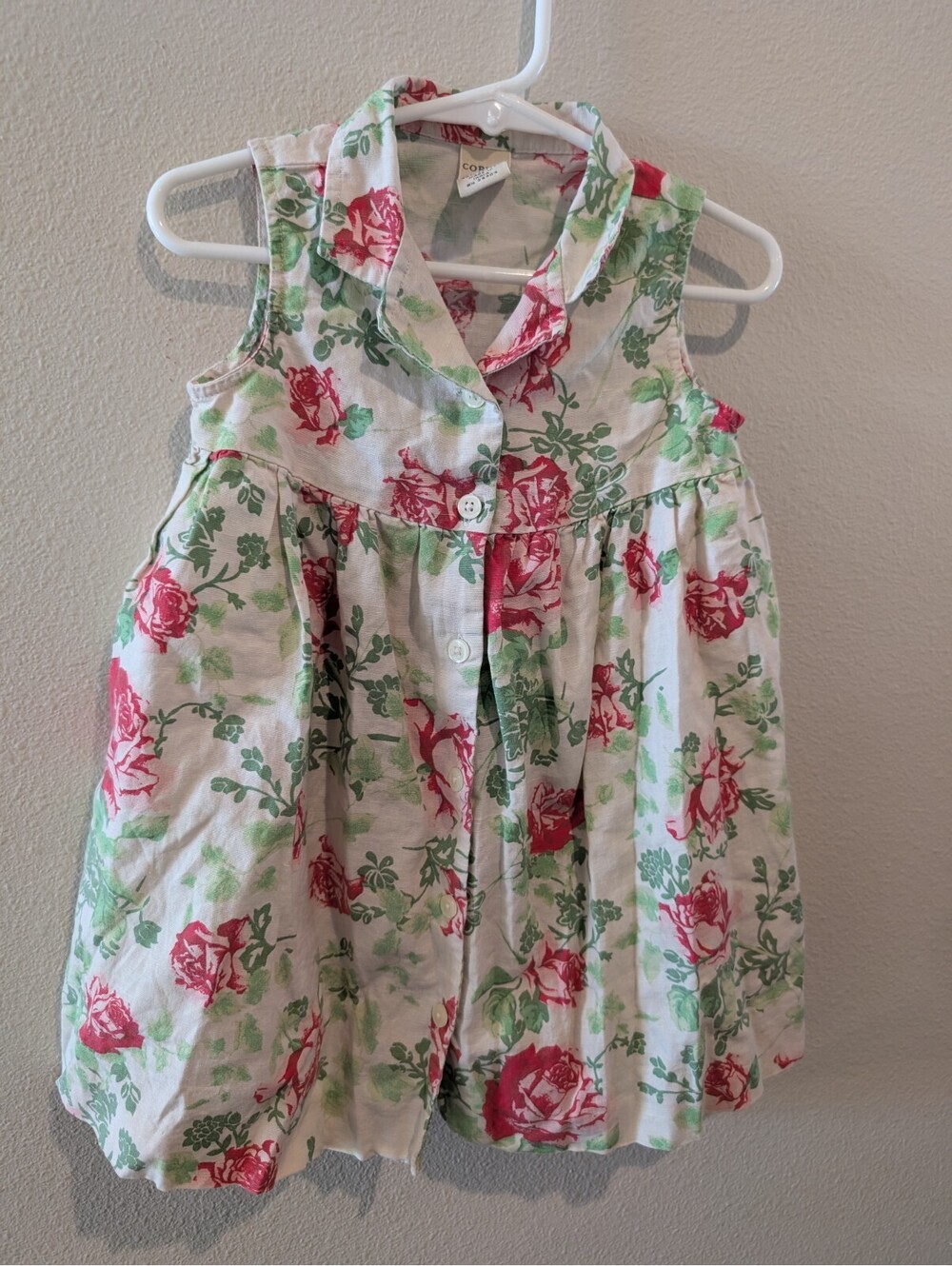 Copper Key VINTAGE/Y2K 4t Girls Tunic/Dress Linen Cotten Floral Cottagecore